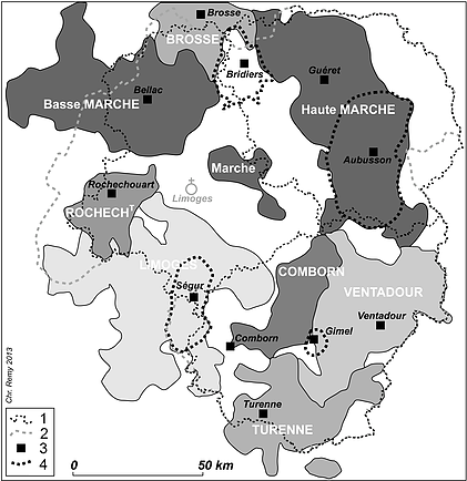 Carte des vicomtes limousines ch remy 1